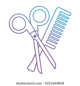 scissors tool with comb