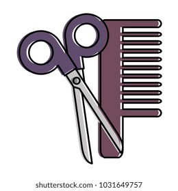 scissors tool with comb