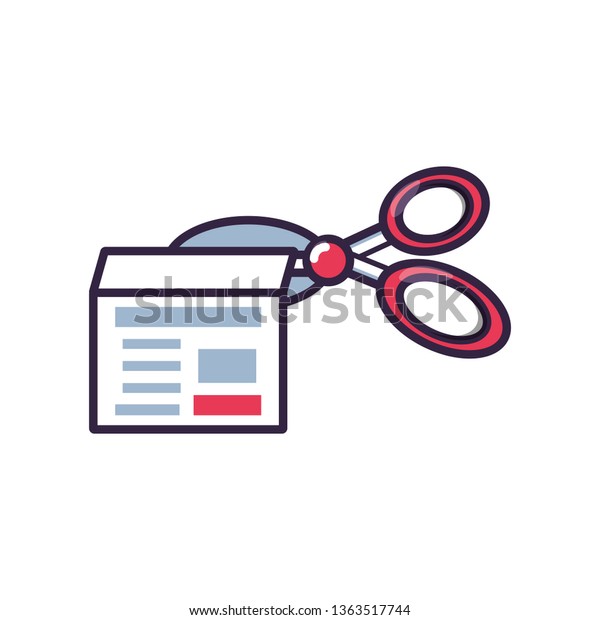 scissors tool with\
document
