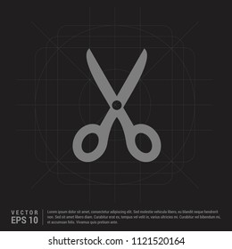 Scissors tool icon - Black Creative Background - Free vector icon
