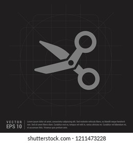 Scissors tool icon - Black Creative Background - Free vector icon