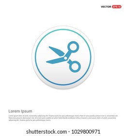 Scissors tool icon Hexa White Background icon template