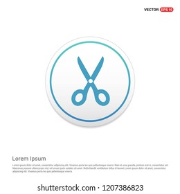 Scissors tool icon Hexa White Background icon template - vector icon