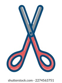 scissors tool icon isolated design