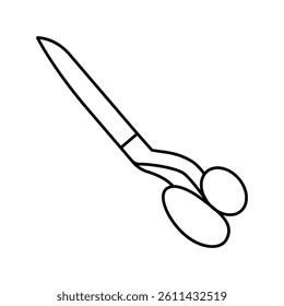 scissors tool line icon vector. scissors tool sign. isolated contour symbol black illustration