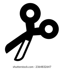 Scissors, tool, school, cut, crop solid icon, education concept, shears vector sign on white background, glyph style icon for mobile concept and web design. Vector graphics