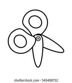 scissors tool school work outline vector illustration 10