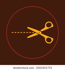 Scissors trendy icon abstract beautiful vector illustration colorful good artwork design.eps