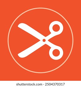 Scissors trendy icon inventive abstract vector illustration colorful artwork beautiful design.eps