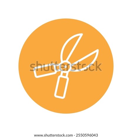 Scissors Vector Circle Outline Icon . Eps 10 file