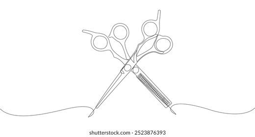 Scissors vector design for hair cutting