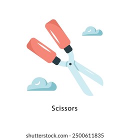 Scissors Vector Flat Icon Design illustration Symbol on White background EPS 10 File 