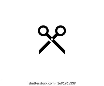 Scissors vector flat icon. Isolated scissors illustration 