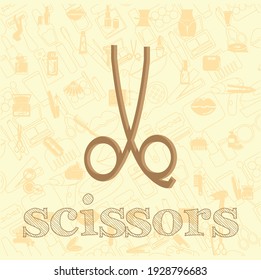 scissors vector flat illustration, scissors vector illustration