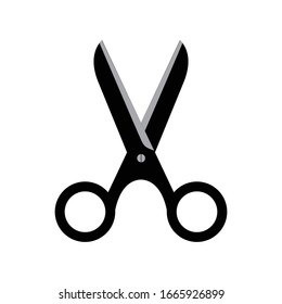 Scissors vector. Flat illustration of scissors vector icon for web design