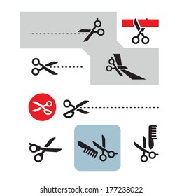 Scissors. Vector format