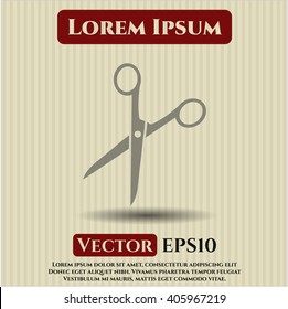 Scissors vector icon