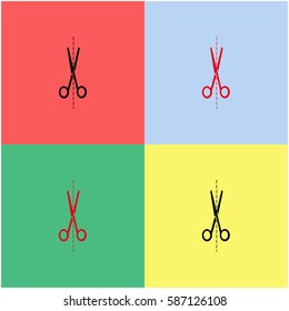 Scissors vector  icon.