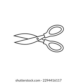 Scissors vector icon. barber illustration sign. cut symbol. hairdresser logo.