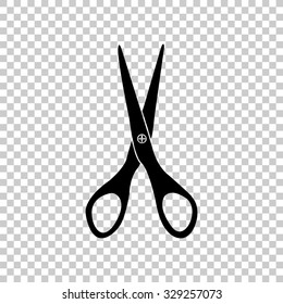 scissors vector icon - black illustration