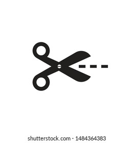 Scissors Vector Icon Design Cut Line Stock Vector (royalty Free 