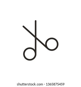 Scissors vector icon. Element of design tool for mobile concept and web apps vector. Thin line icon for website design and development, app development. Vector icon