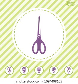 scissors vector icon .Flat design style