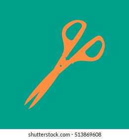 
Scissors - vector icon in flat style.
