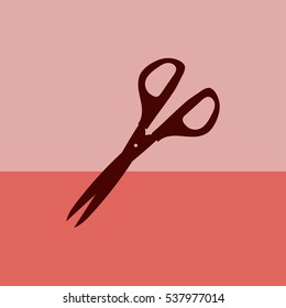 
Scissors - vector icon in flat style.