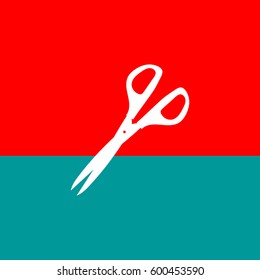 
Scissors - vector icon in flat style.