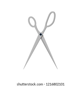 scissors; vector icon,  graphic symbol isolated on white.