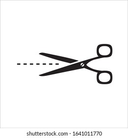 Scissors vector icon. Haircutter flat sign design. Scissors symbol pictogram