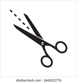 Scissors vector icon. Haircutter flat sign design. Scissors symbol pictogram
