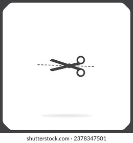 Scissors vector icon. Scissors vector illustration.