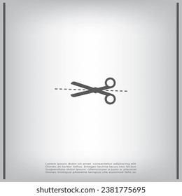 Scissors vector icon. Scissors vector illustration.