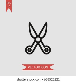 Scissors vector icon, illustration symbol
