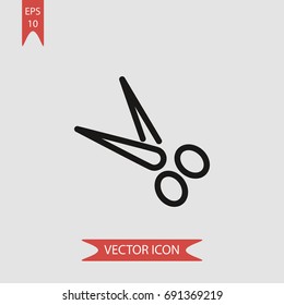 Scissors vector icon  illustration symbol