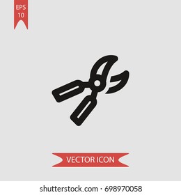Scissors vector icon, illustration symbol