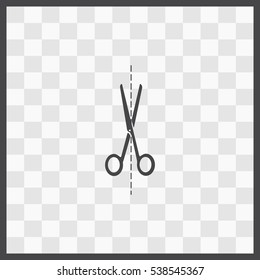 Scissors vector icon. Isolated illustration. Business picture.