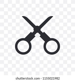 Scissors vector icon isolated on transparent background, Scissors logo concept