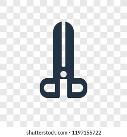 Scissors vector icon isolated on transparent background, Scissors transparency logo concept