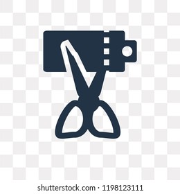 Scissors vector icon isolated on transparent background, Scissors transparency concept can be used web and mobile