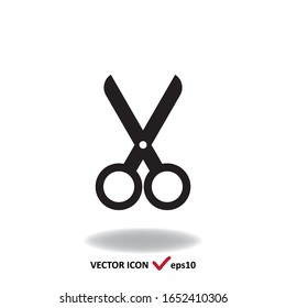 Scissors vector icon isolated on white, simple sign