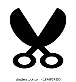 Scissors vector icon, isolated on white background