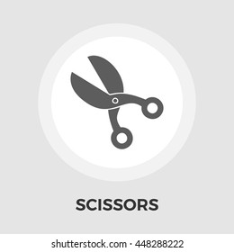 Scissors vector icon isolated on the white background. Editable EPS file.
