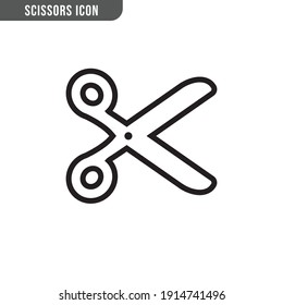 Scissors vector icon. Linear object symbol.