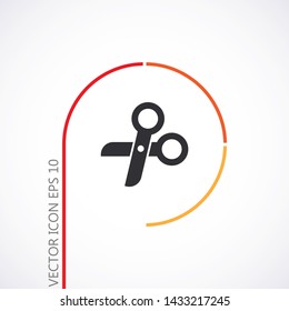 Scissors Vector icon . Lorem Ipsum Illustration design