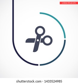 Scissors Vector icon . Lorem Ipsum Illustration design