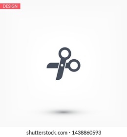 Scissors Vector icon . Lorem Ipsum Illustration design