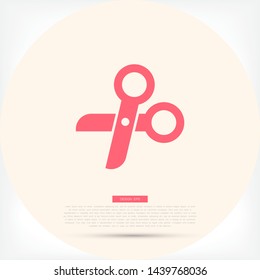 Scissors Vector icon . Lorem Ipsum Illustration design